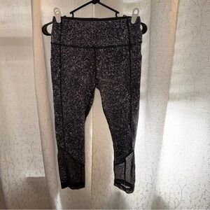Lululemon speckled mesh crops